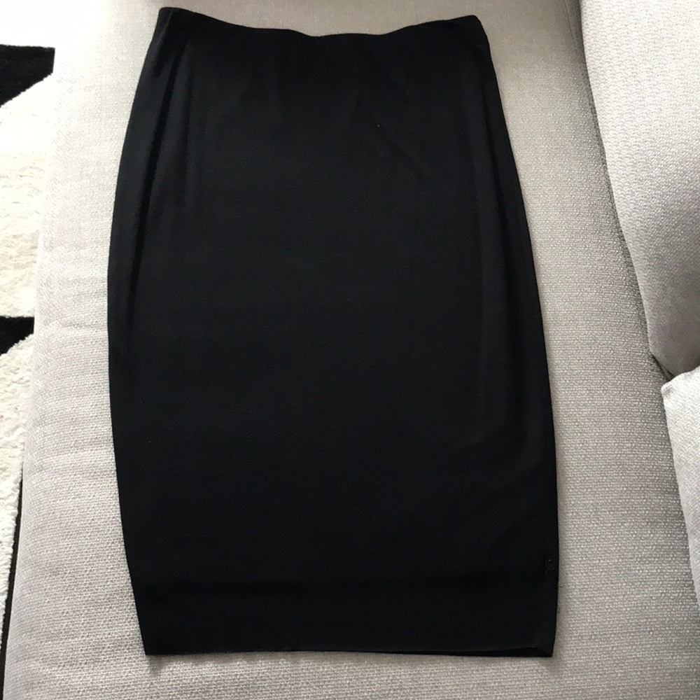 Vince Camuto Plain Black Pencil Skirt